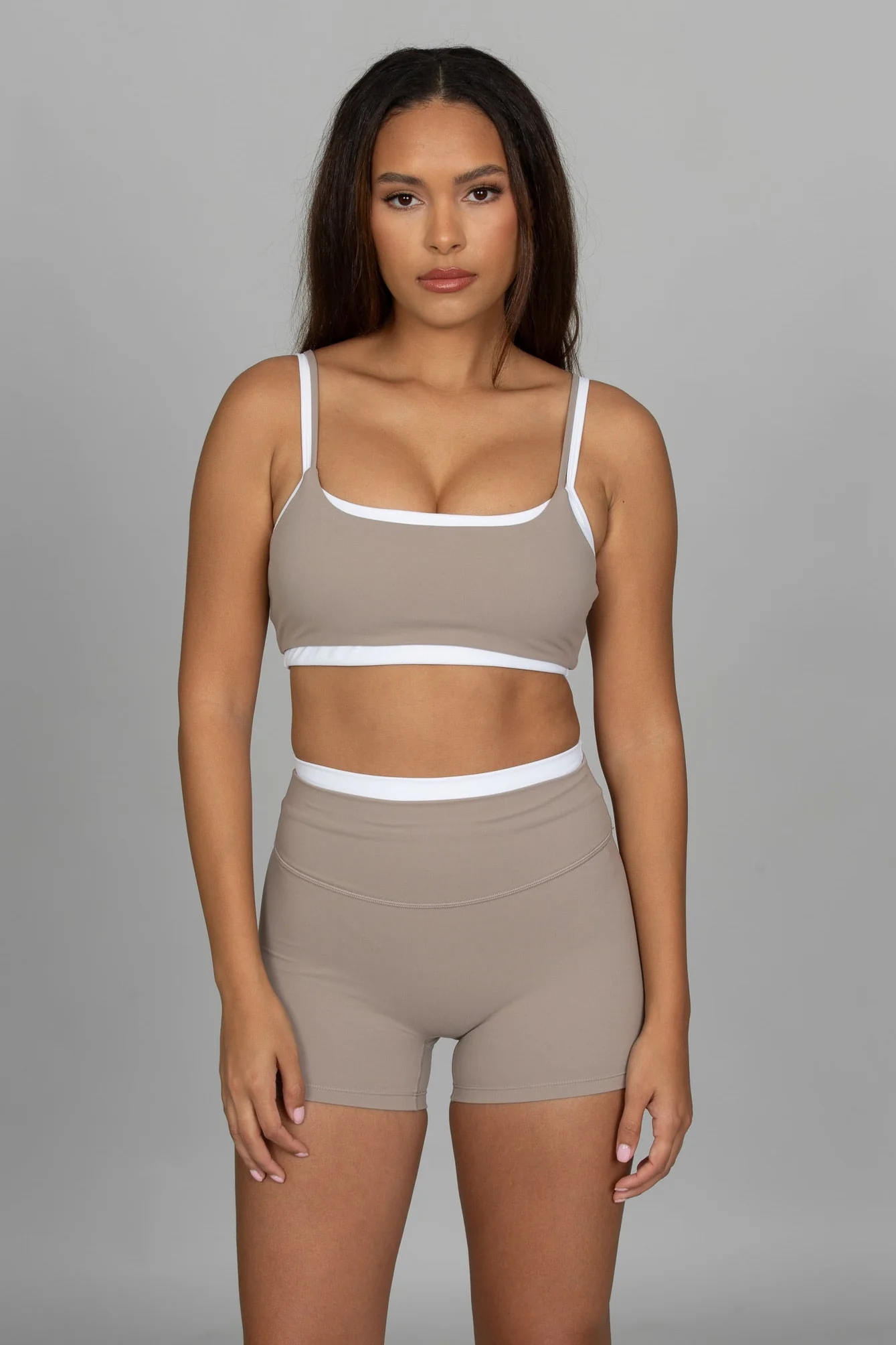 Taupe Double Waist StrydeForm Short - Image 4